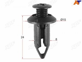 Клипса защиты бампера GM/FORD/DAEWOO (1 шт.) SAT ST-M10954, stm10954 SAT ST-M10954