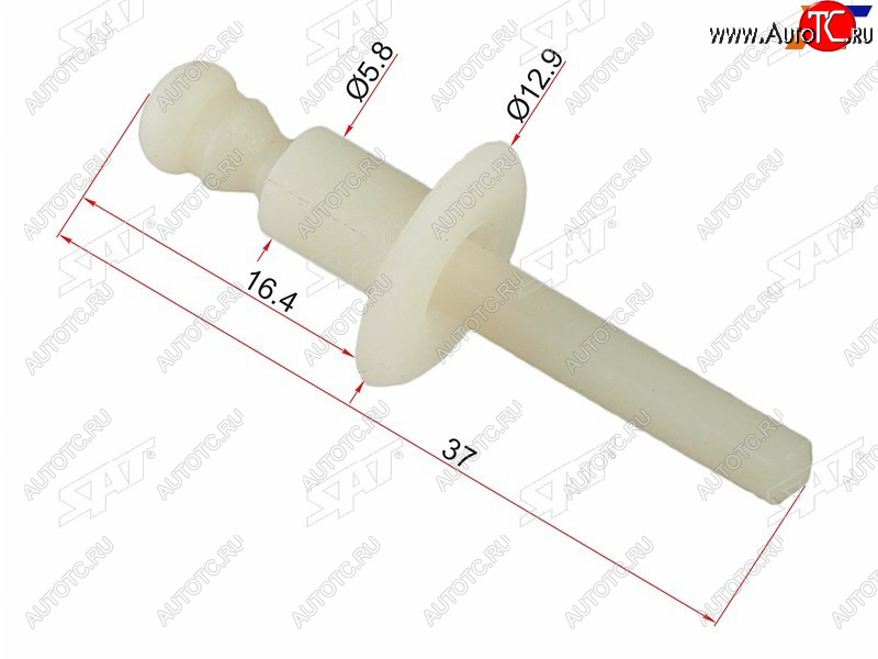 11 р. Клипса заклепка пластиковая (1 шт.) SAT ST-M11522  с доставкой в г. Кемерово
