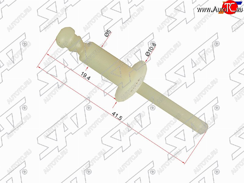 9 р. Клипса заклепка пластиковая (1 шт.) SAT ST-M11521  с доставкой в г. Кемерово