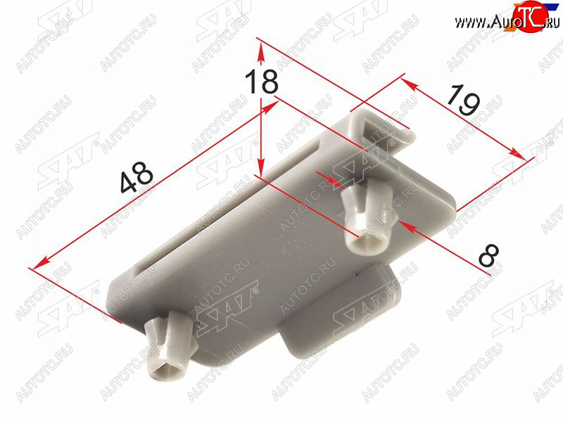 53 р. Клипса крепления фары TOYOTA HIGHLANDERKLUGER 00-07 низ (1 шт.) SAT ST-M12223  с доставкой в г. Кемерово