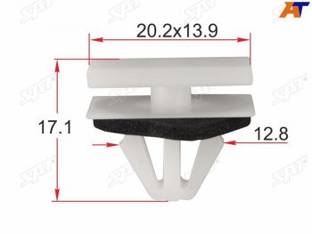 Клипса молдинга кузова GMCHEVROLET (1 шт.) SAT ST-M12237