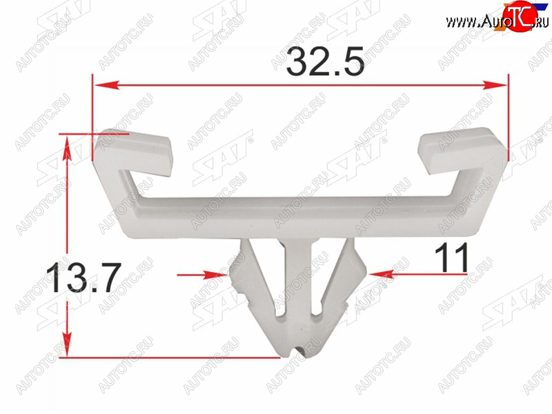 32 р. Клипса молдинга кузова VAG (1 шт.) SAT ST-M12258  с доставкой в г. Кемерово