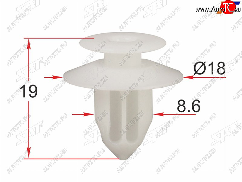 11 р. Клипса крепежная TOYOTALEXUS (1 шт.)                                                                SAT ST-M12277  с доставкой в г. Кемерово