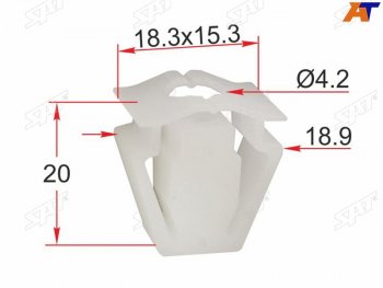 Клипса крепления бампера VAG (1 шт.) SAT ST-M12447