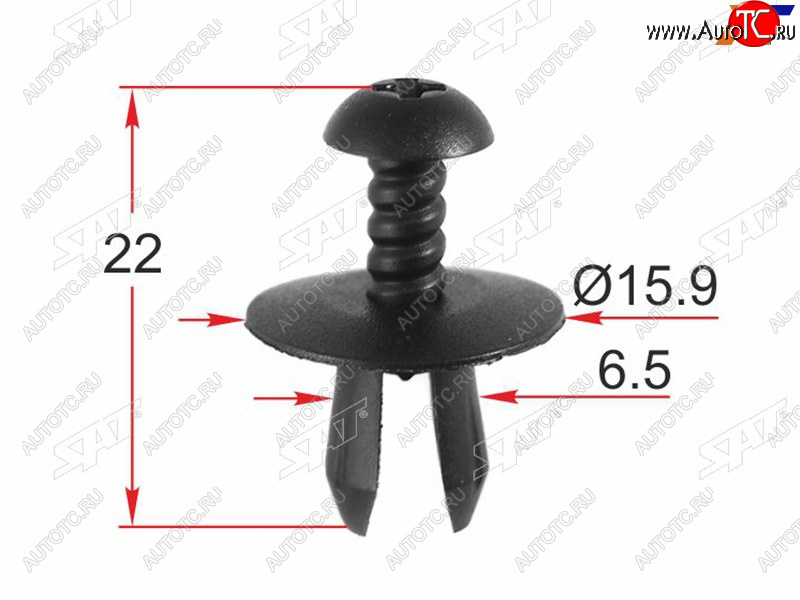 16 р. Клипса крепежная MERCEDES (1 шт.) SAT ST-M12523, stm12523 SAT ST-M12523  с доставкой в г. Кемерово
