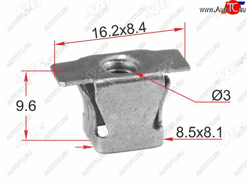 26 р. Гайка-фиксатор металлическая GM (1 шт.) SAT ST-M12644  с доставкой в г. Кемерово
