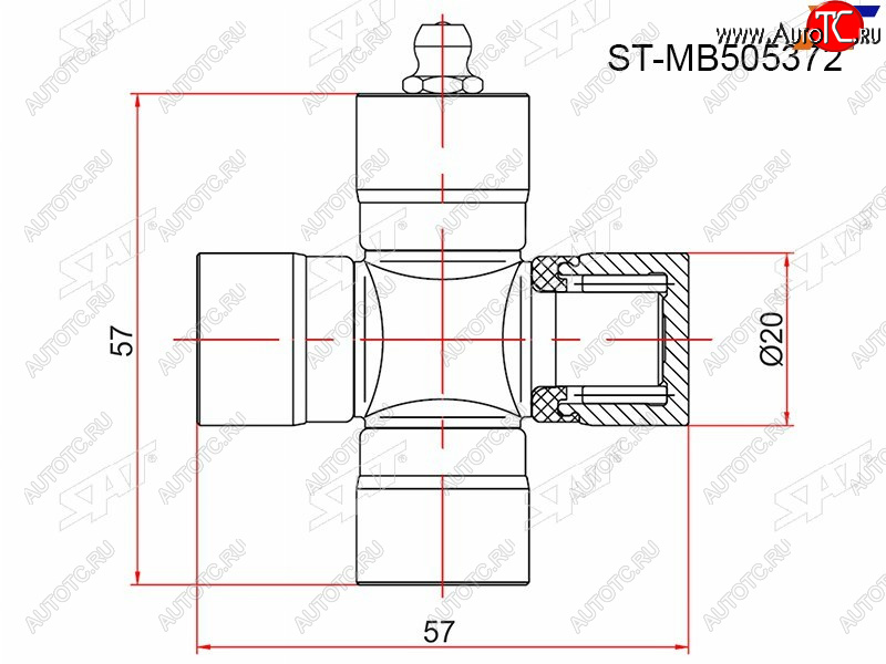 273 р. Крестовина MITSUBISHI PAJERO MINI 94-12LANCER CS 00-09 SAT ST-MB505372  с доставкой в г. Кемерово