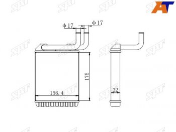 3 269 р. Радиатор отопителя салона MITSUBISHI CANTER FE5##FB5##FE6##FB6##FG## 94-99 RHD SAT ST-MB83-395-A0  с доставкой в г. Кемерово. Увеличить фотографию 1