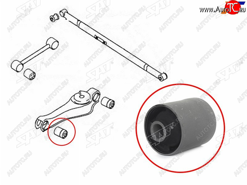 629 р. Сайлентблок Mitsubishi Delica 94-07  Pajero 91-06  Hyundai H1 97-07  Starex 97-07 SAT ST-MB951813  с доставкой в г. Кемерово