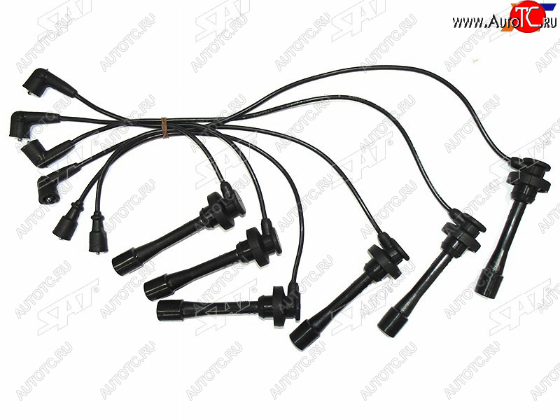 2 259 р. Провода высоковольтные MITSUBISHI PAJEROMONTERO SPORT K96W 98-09 6G72 (кругл. резин.) SAT ST-MD371794  с доставкой в г. Кемерово