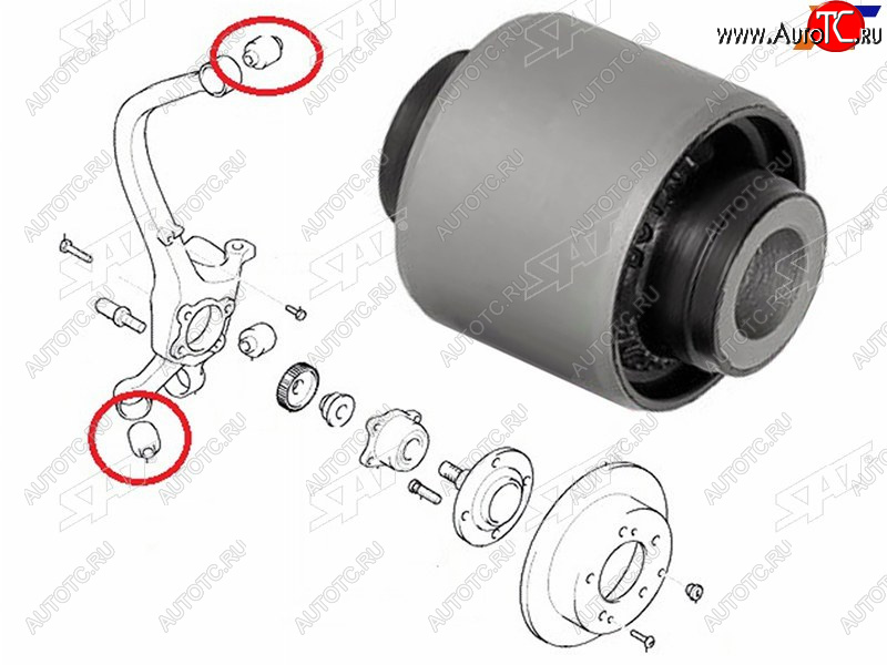 319 р. Сайлентблок Nissan Juke 10-20  Mitsubishi Diamante 95-05  Sigma 90-96 SAT ST-MR-223673  с доставкой в г. Кемерово