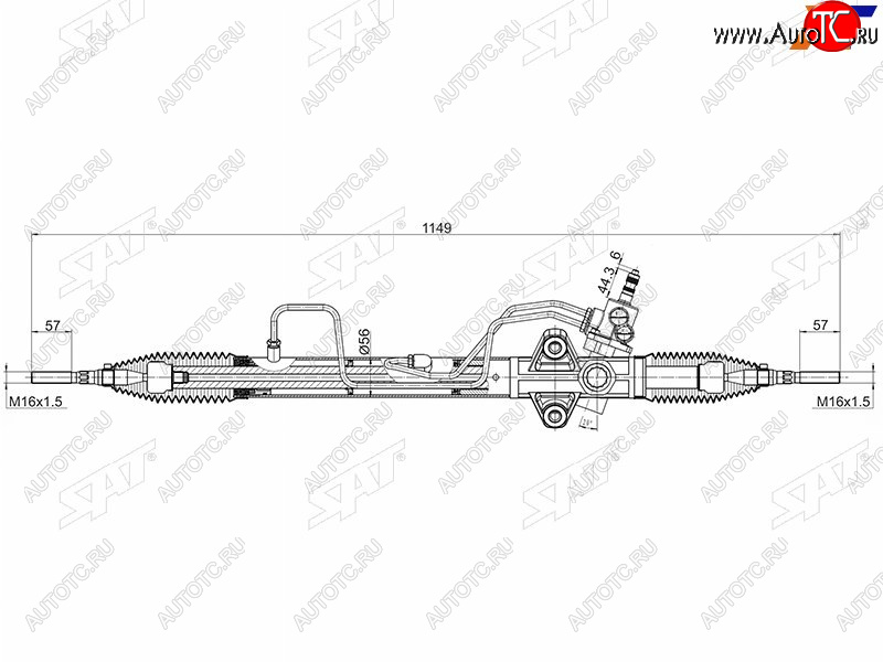 14 999 р. Рейка рулевая LHD SAT Mitsubishi L200 3 K74T рестайлинг (2005-2006)  с доставкой в г. Кемерово