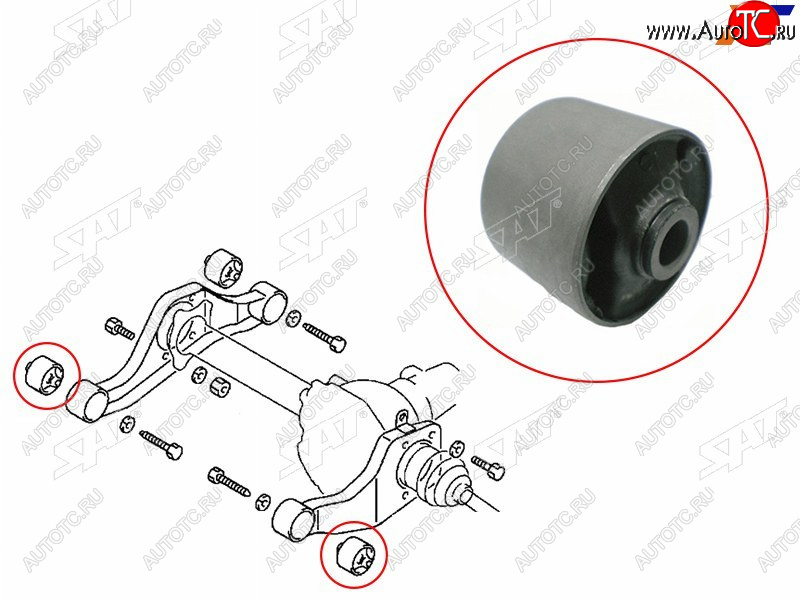 369 р. Сайлентблок подушки переднего дифференциала FR SAT Mitsubishi Montero V90 5 дв. дорестайлинг (2006-2011)  с доставкой в г. Кемерово