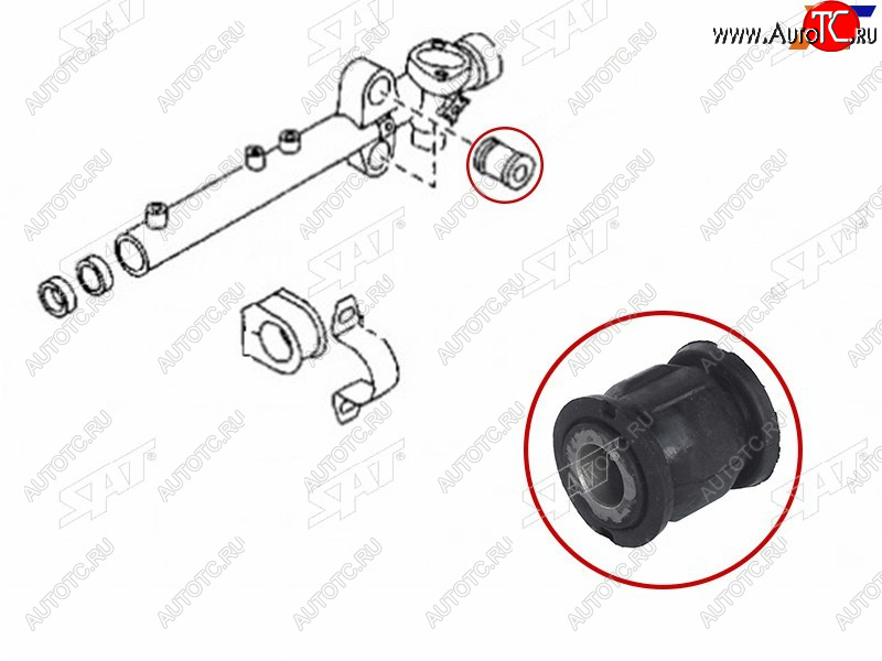 249 р. Втулка рулевой рейки Mazda CX-7 06-12  2 07-15  323 98-03  Premacy 99-05 SAT ST-NC10-32-123B  с доставкой в г. Кемерово