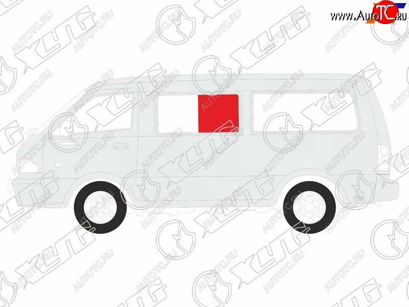 1 059 р. Стекло кузова боковое (не опускное) (Слева Цвет зеленый) Volkswagen Transporter 90-03  Caravelle 9 XYG STN-VAN SF/LH2  с доставкой в г. Кемерово