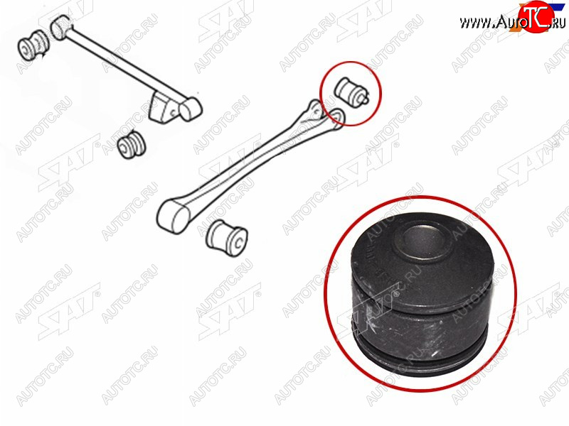 379 р. Сайлентблок Subaru Forester 97-08  Impreza 92-07  Legacy 93-98  Outback 94-99 (Зад) SAT ST-SBHSB-20005  с доставкой в г. Кемерово