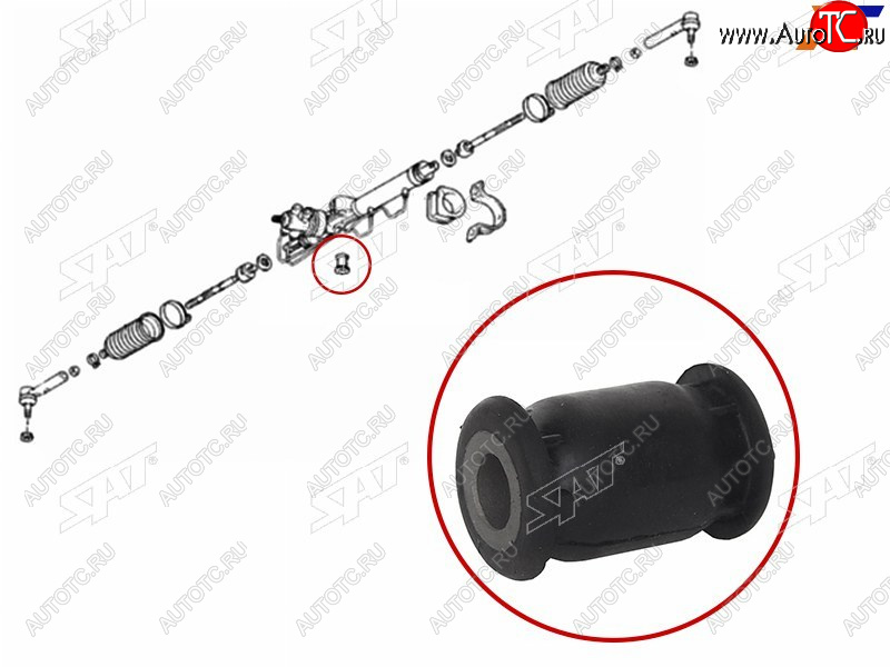 283 р. Втулка рулевой рейки Chery Tiggo T11 05-16 SAT ST-T11-3401012B  с доставкой в г. Кемерово