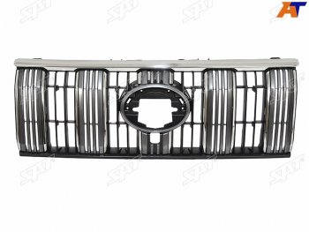 Решетка радиатора (с отв. под камеру) SAT Toyota Land Cruiser Prado J150 2-ой рестайлинг (2017-2020) (хром)