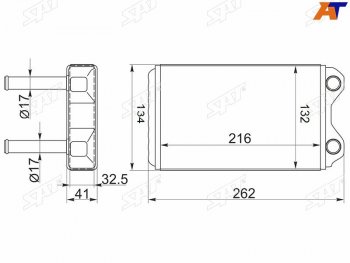 2 799 р. Радиатор отопителя салона TOYOTA COROLLASPRINTERCERESMARINO 91-02 SAT ST-TY26-395-0  с доставкой в г. Кемерово. Увеличить фотографию 1