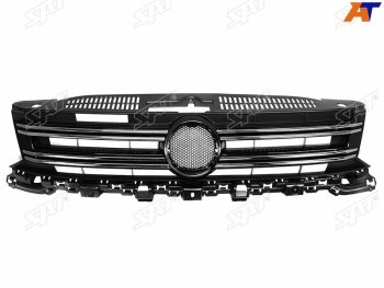 Решетка радиатора SAT Volkswagen Tiguan NF рестайлинг (2011-2017) (молдинг хром)