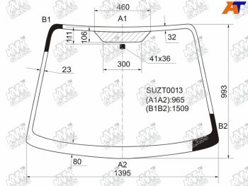 4 899 р. Стекло лобовое SUZUKI SX4 45D 06-14                                                                 KMK SUZT0013  с доставкой в г. Кемерово. Увеличить фотографию 1