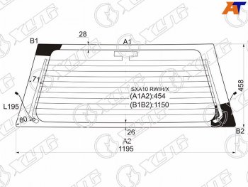Стекло заднее (Цвет зеленый Обогрев) Toyota RAV4 (XA10) 94-00 XYG SXA10 RW/H/X