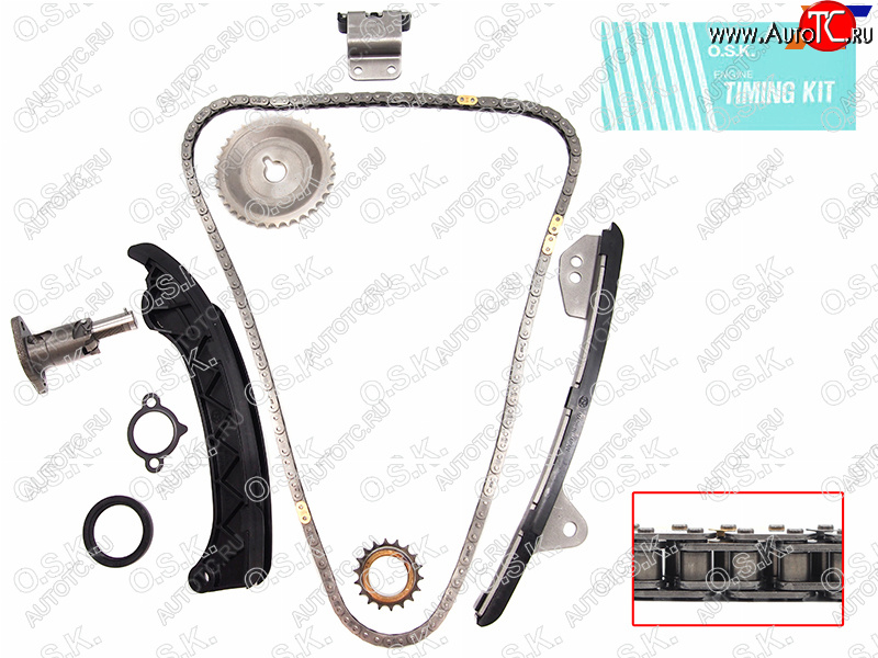 12 449 р. Комплект для замены цепи ГРМ TOYOTA COROLLAALLIONPRIUS 1ZR-FE2ZR-FEFXE 07- OSK T058K  с доставкой в г. Кемерово