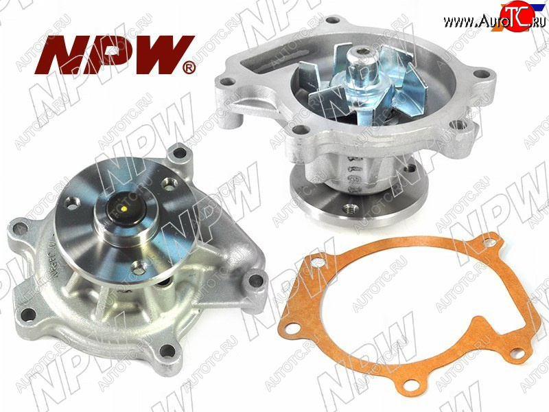 2 199 р. Насос водяного охлаждения TOYOTA 12SZFE 99- (с прокладкой) NPW T-128  с доставкой в г. Кемерово