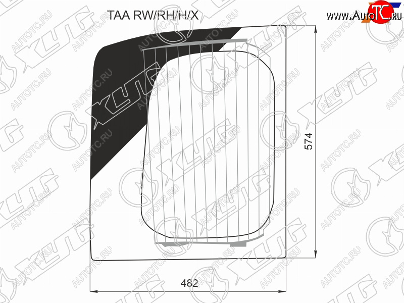 7 849 р. Стекло заднее (Цвет зеленый Обогрев) Honda Stepwgn 15-21 XYG TAA RW/RH/H/X  с доставкой в г. Кемерово