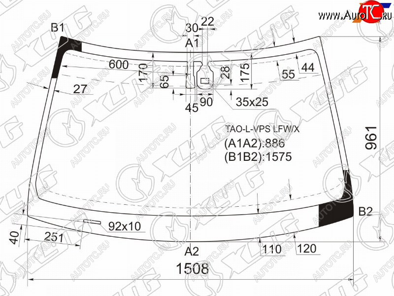12 449 р. Стекло лобовое (Датчик дождя) Honda Accord USA 07-12 XYG TAO-L-VPS LFW/X  с доставкой в г. Кемерово