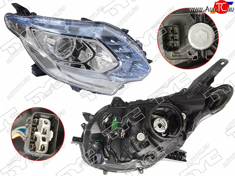 12 649 р. Фара правая (под ксенон, с корректором) TYC  Mitsubishi L200  5 KK,KL (2015-2019) дорестайлинг  с доставкой в г. Кемерово