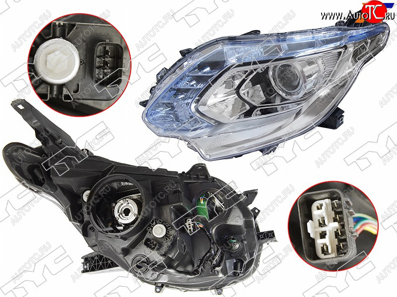 12 649 р. Фара левая (под ксенон, с корректором) TYC  Mitsubishi L200  5 KK,KL (2015-2019) дорестайлинг  с доставкой в г. Кемерово