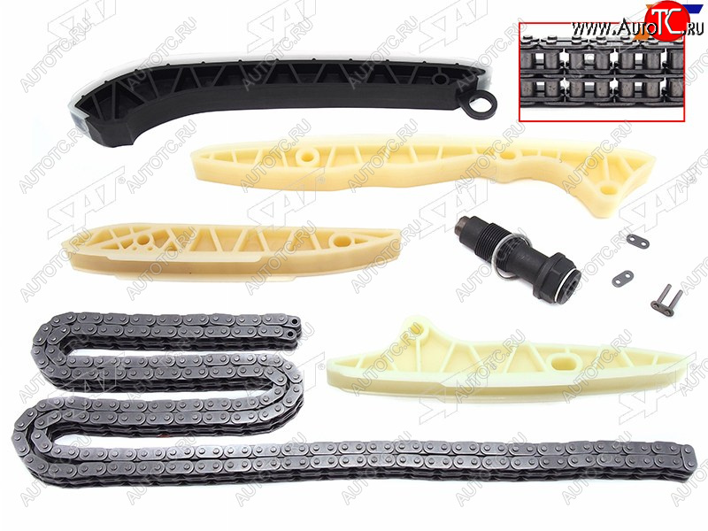 10 999 р. Комплект цепи ГРМ M272 3,5 MERCEDES W203W204GLK350ML350R350E350SprinterVito 07- SAT TK-BE014  с доставкой в г. Кемерово