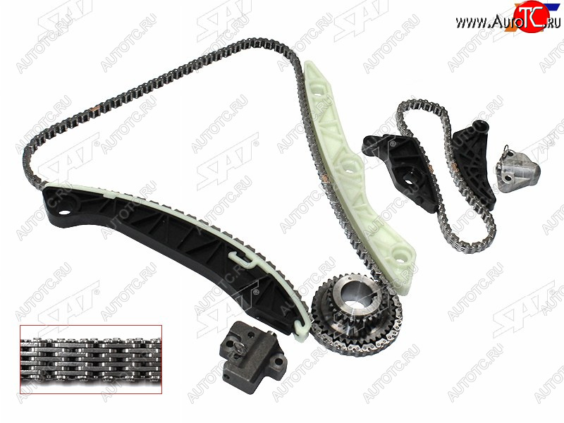 8 399 р. Комплект цепи ГРМ 2,4 4B12 MMC DELICA D:5 06-OUTLANDER 05- (малая цепь 36 звеньев) SAT TK-MIT148  с доставкой в г. Кемерово