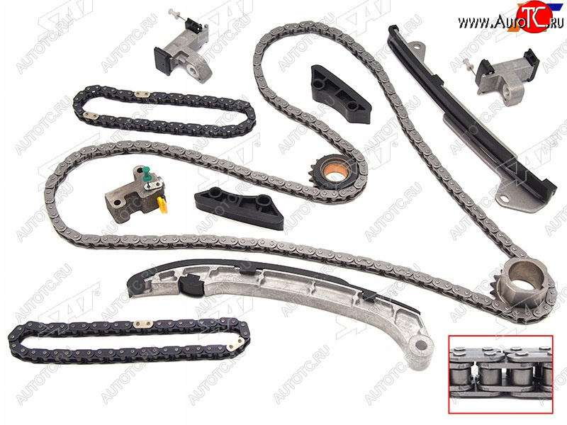 12 549 р. Комплект цепи ГРМ TOYOTA LC PRADO 150FJ CRUISER4-RUNNER 09- 1GR SAT TK-TY210-J  с доставкой в г. Кемерово