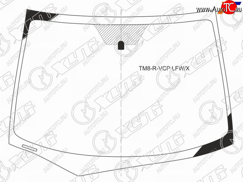 6 349 р. Стекло лобовое Honda Insight 08-14 XYG TM8-R-VCP LFW/X  с доставкой в г. Кемерово