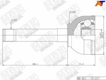 Шрус наружный TOYOTA LAND CRUISER 80105 90-94- короткий HDK TO-057
