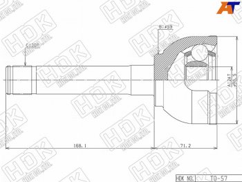 Шрус наружный TOYOTA LAND CRUISER 80105 90-94- короткий HDK TO-57