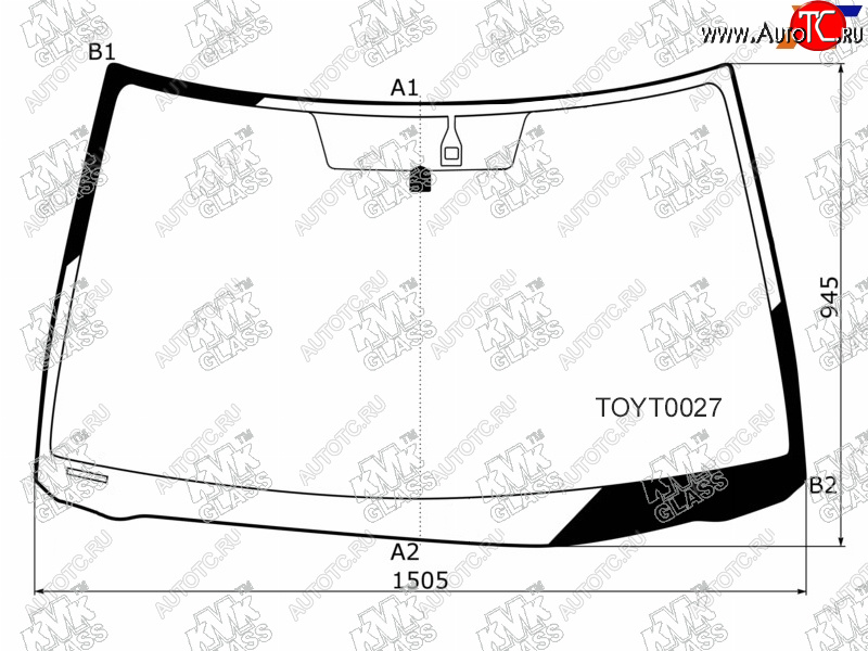 4 899 р. Стекло лобовое (Датчик дождя) Toyota Camry (XV30) 01-06  Camry UAEUSA 01-06 KMK TOYT0027  с доставкой в г. Кемерово