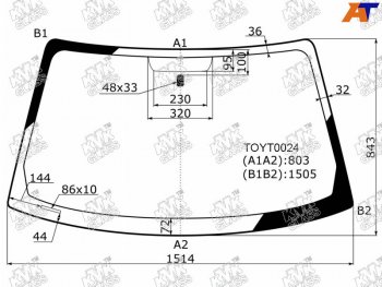 5 699 р. Стекло лобовое TOYOTA CAMRY GRACIA 45D 96-01MARK II QUALIS 97-02                                   KMK TOYT0024  с доставкой в г. Кемерово. Увеличить фотографию 1