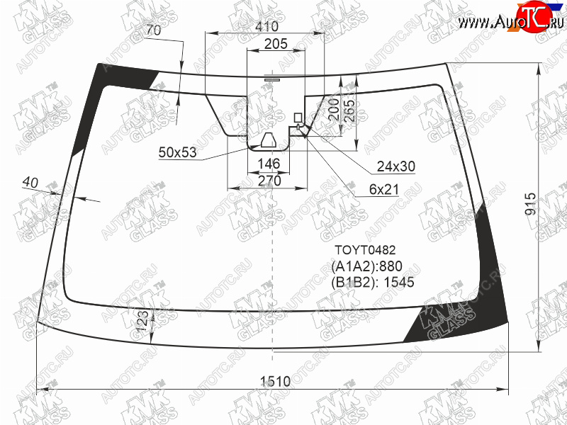 3 889 р. Стекло лобовое (Одна камера Датчик дождя) Toyota Camry (XV70) 17-21  Camry USA 17-20               KMK TOYT0482  с доставкой в г. Кемерово
