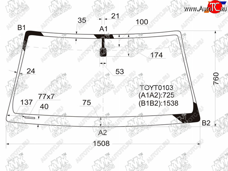 4 749 р. Стекло лобовое Toyota 4Runner 02-09  Hilux Surf 02-09 KMK TOYT0103  с доставкой в г. Кемерово