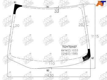 4 749 р. Стекло лобовое TOYOTA IPSUM 01-09                                                                    KMK TOYT0107  с доставкой в г. Кемерово. Увеличить фотографию 1