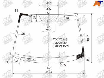 Стекло лобовое TOYOTA PRIUS NHW20 03-11                                                              KMK TOYT0148