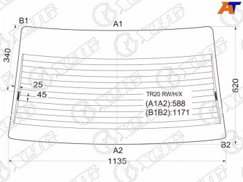 Стекло заднее (Цвет зеленый Обогрев) Toyota Estima 90-99  Estima Emina 92-99  Estima Lucida 92-99 XYG TR20 RW/H