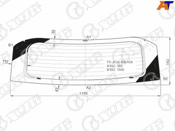 Стекло заднее (Цвет зеленый Обогрев) Toyota Aqua 11-21 XYG TY-JK10 RW/H/X
