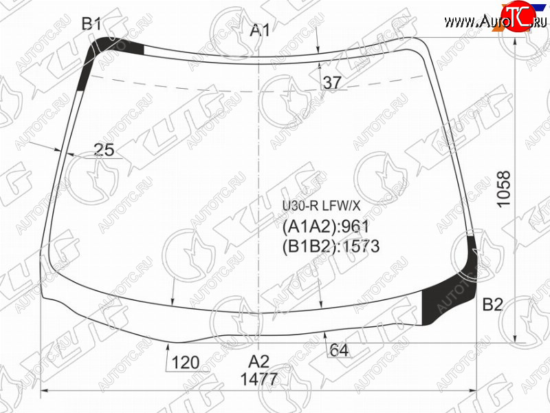 5 999 р. Стекло лобовое Nissan Bassara 99-03  Presage 98-03 XYG U30-R LFW/X  с доставкой в г. Кемерово