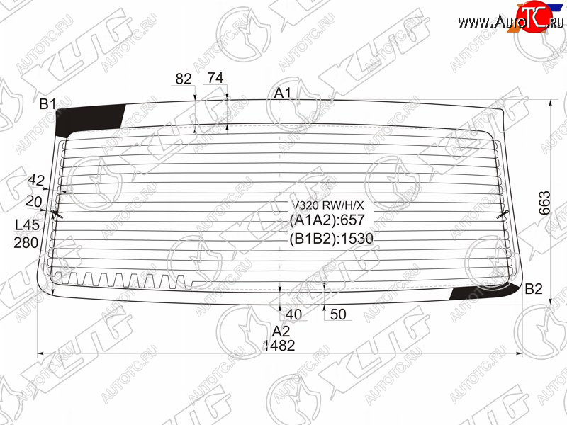 10 999 р. Стекло заднее (Цвет зеленый Обогрев) Mercedes-Benz Vito 96-03 XYG V320 RW/H/X  с доставкой в г. Кемерово