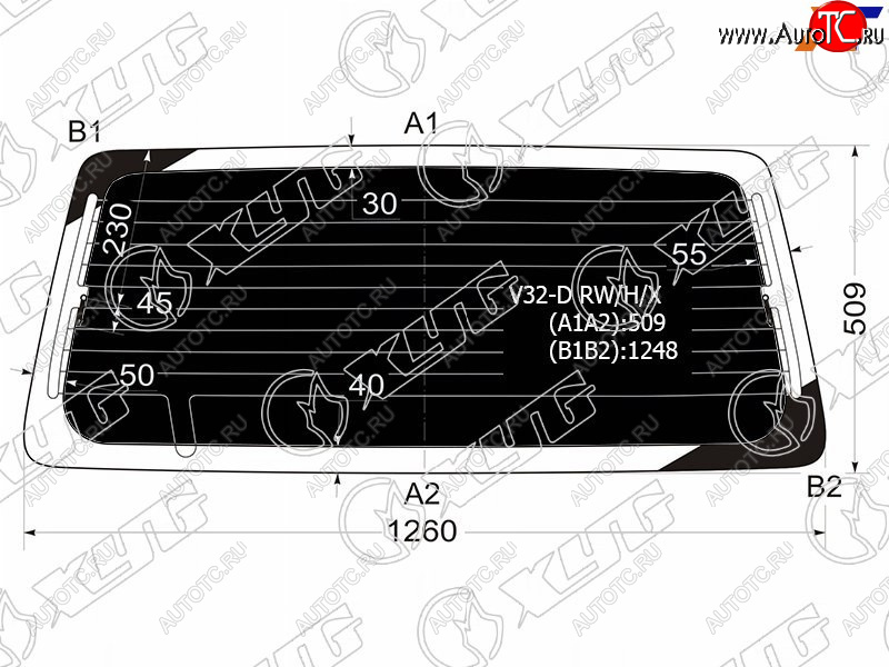 7 199 р. Стекло заднее затемненное с обогревом MITSUBISHI PAJEROMONTERO 35D 91-99                           XYG V32-D RW/H/X  с доставкой в г. Кемерово