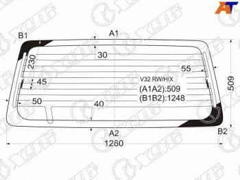 Стекло заднее (Цвет зеленый Обогрев) Mitsubishi Pajero 91-00 XYG V32 RW/H/X